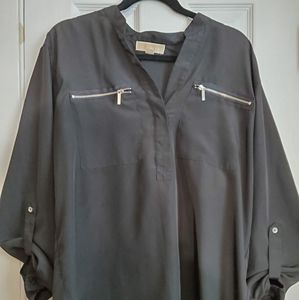 Michael Kors highlow black blouse size 12